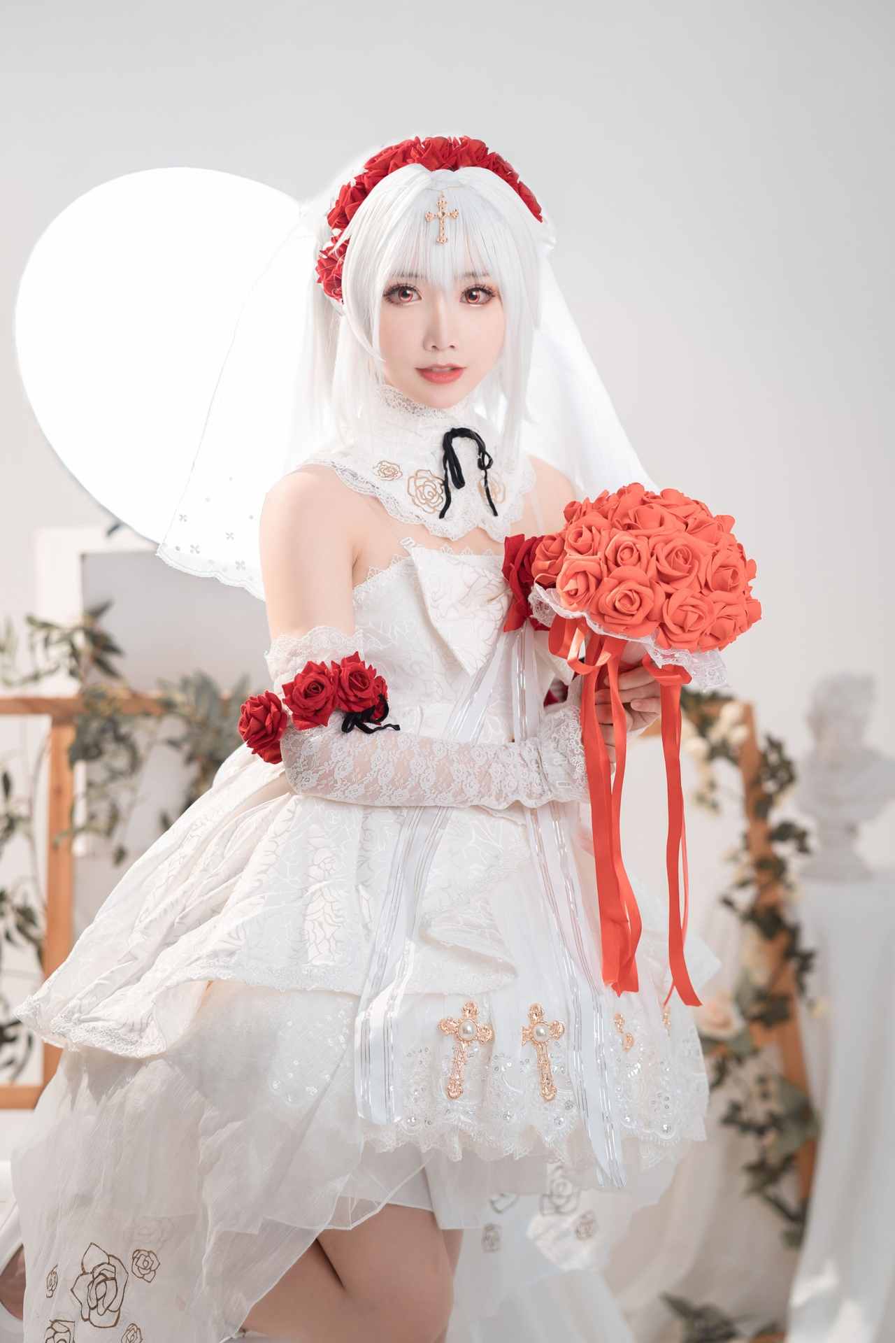 面饼仙儿德丽莎婚纱